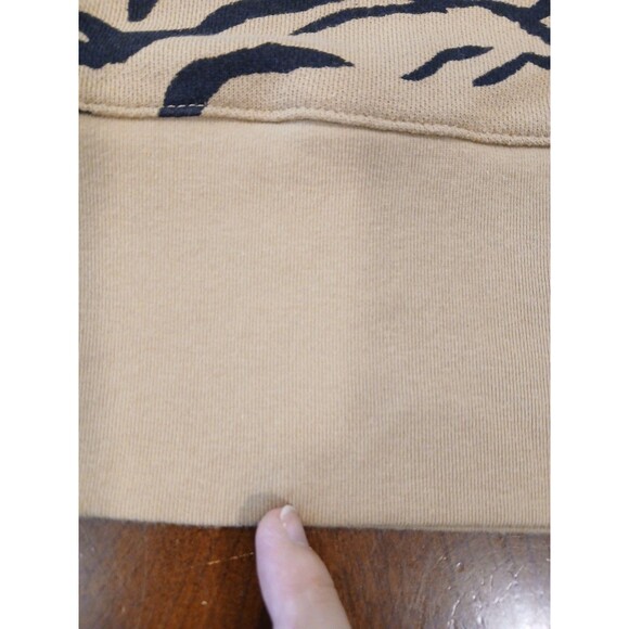Madewell Medium TigerStripe Crop Sweatshirt Brown Black Animal Print Long Sleeve - Picture 12 of 13